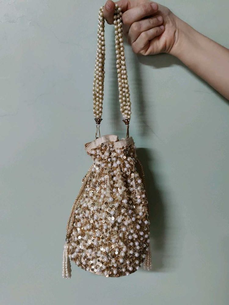 Pearl Work Potli Bag ✨🎉