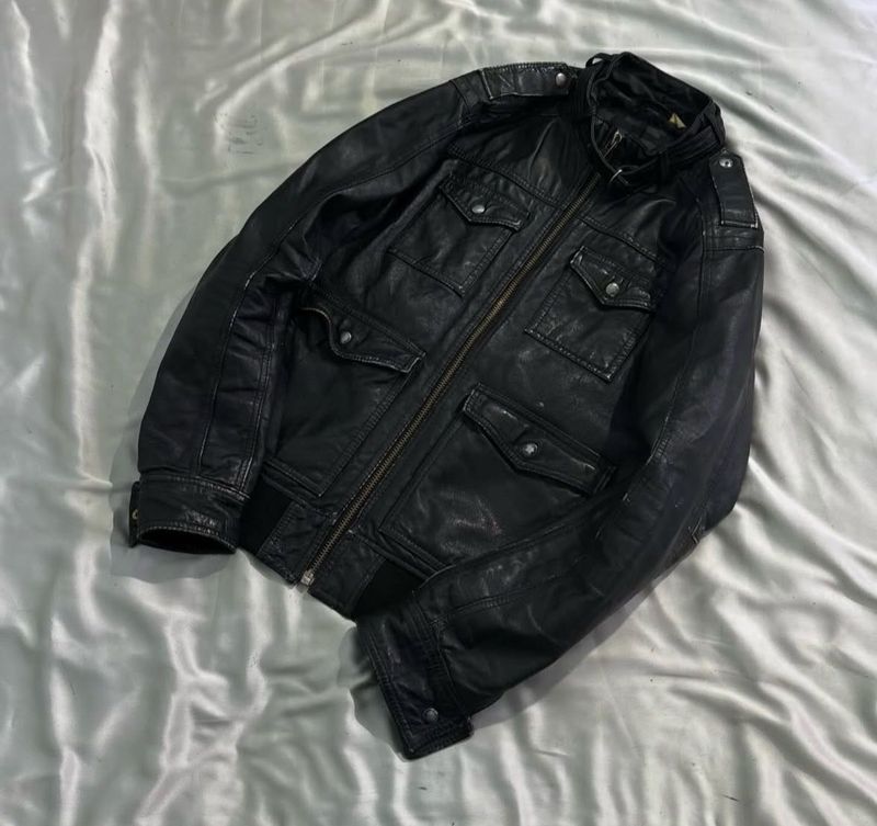 H&amp;M Men's Black Leather Jacket