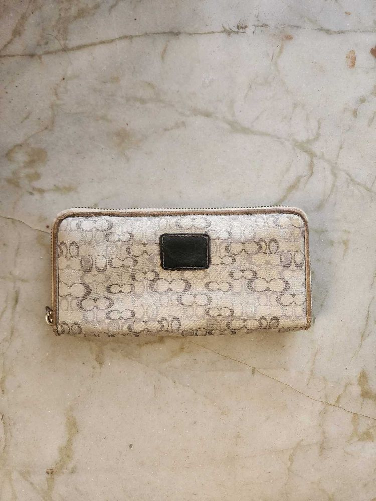 Coach Signature Zip-Around Wallet