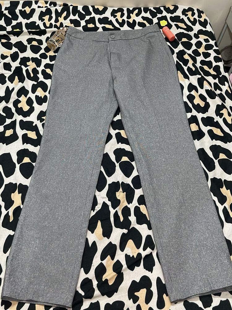 Classic Grey Bootcut Trousers