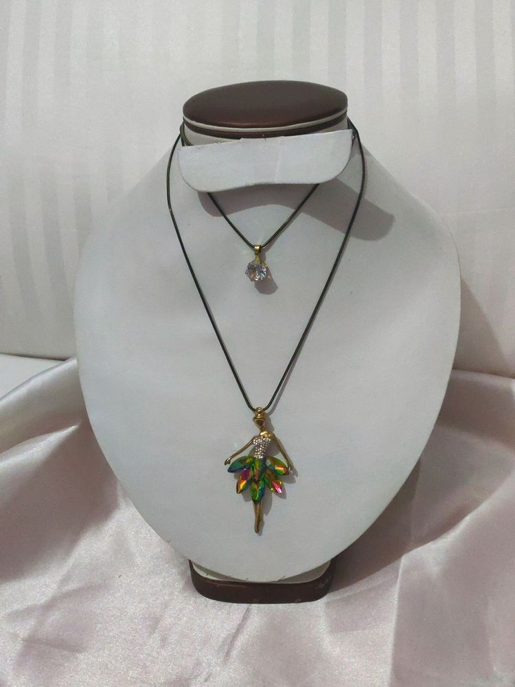 Double Layer Chain With 2 Pendant