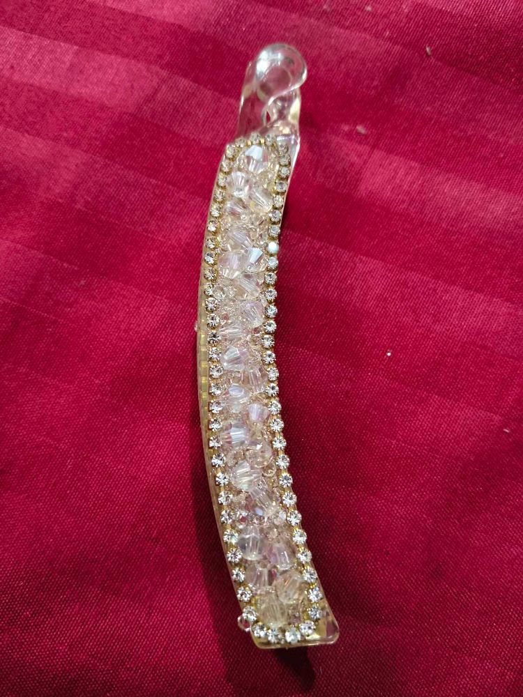 Vintage Crystal Banana Hair Clip