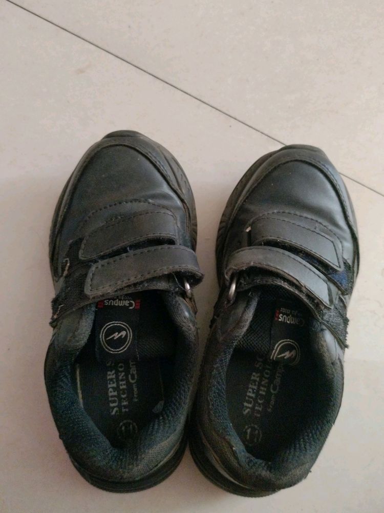 Campus kids black shoes