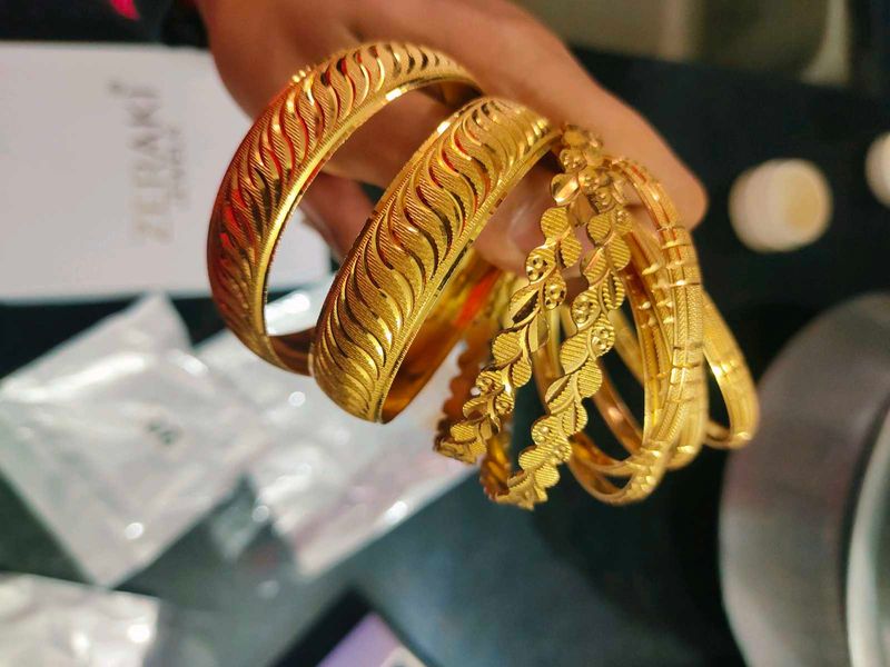 1gram Gold Zeraki bangles set of 3