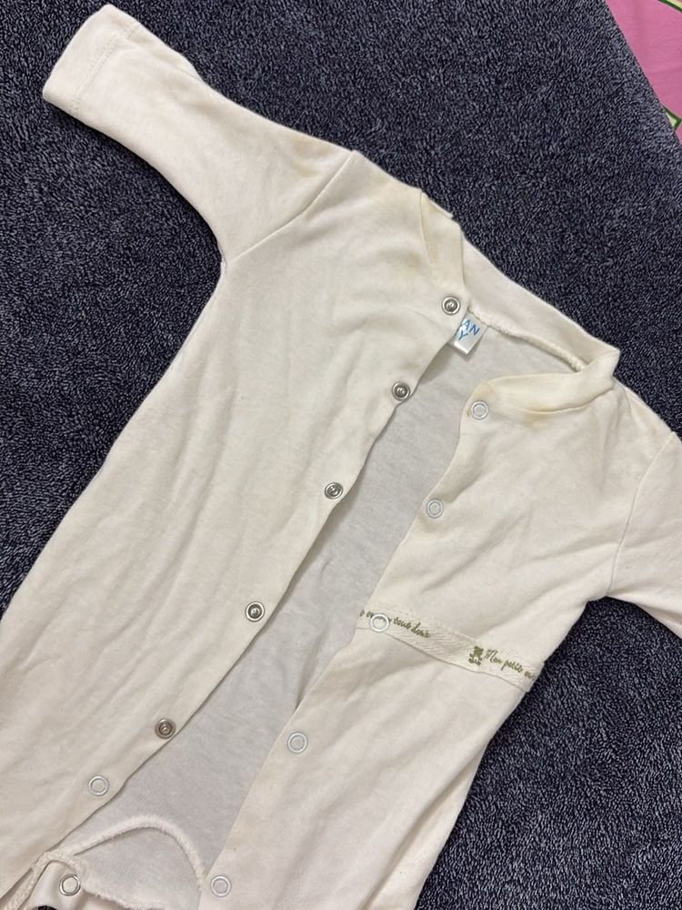 Baby Girls Cream Romper