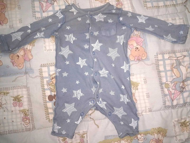 Baby Star Print Sleepsuit