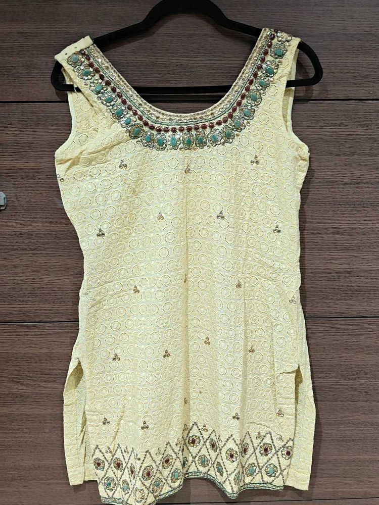 Designer Yellow Kurta Set