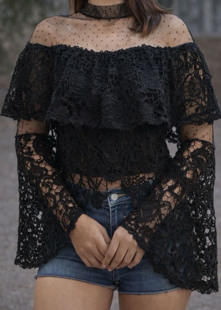 Black Party Wear Top