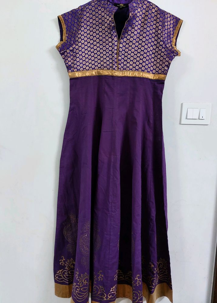 Festive Purple Long Kurta/ Dress