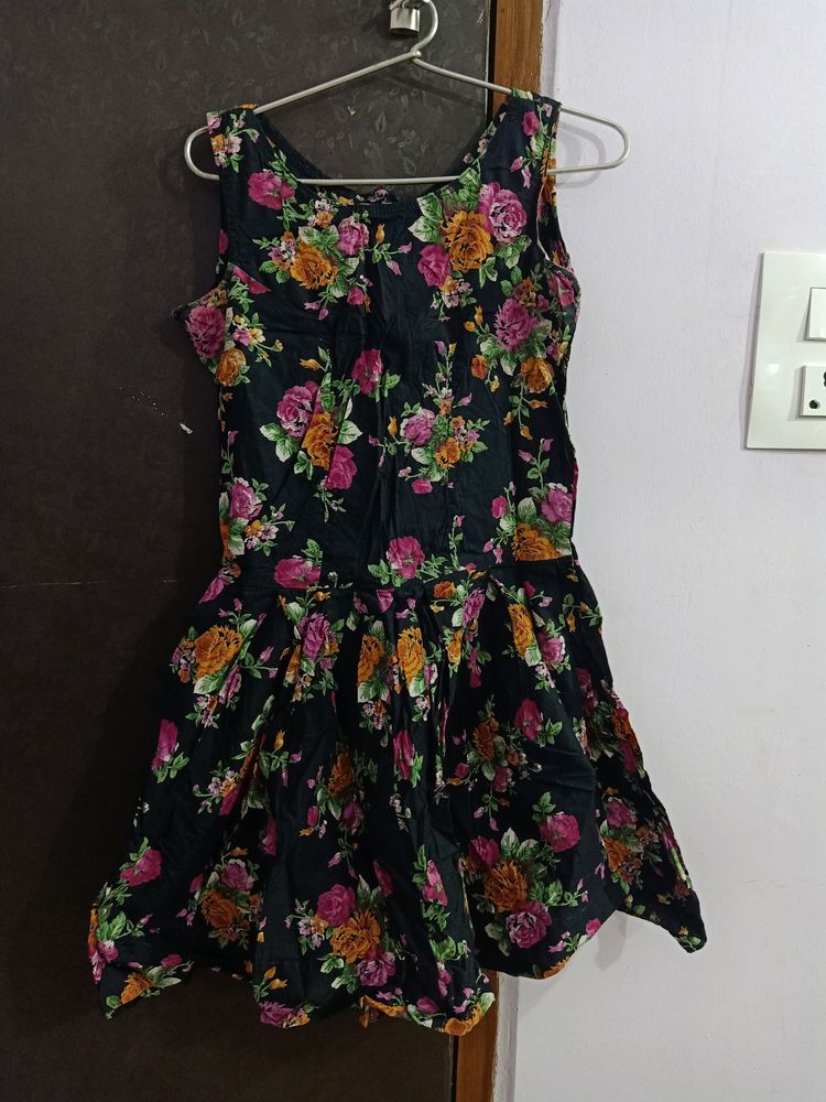 Black Floral Frock