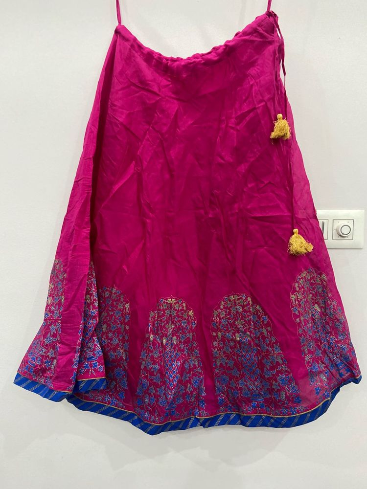 Fuchsia Pink Ethnic Skirt
