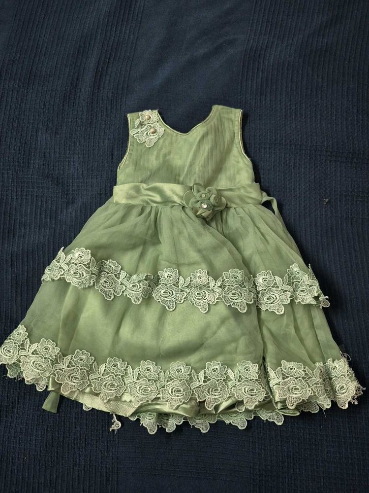Lovely Green Party Dress