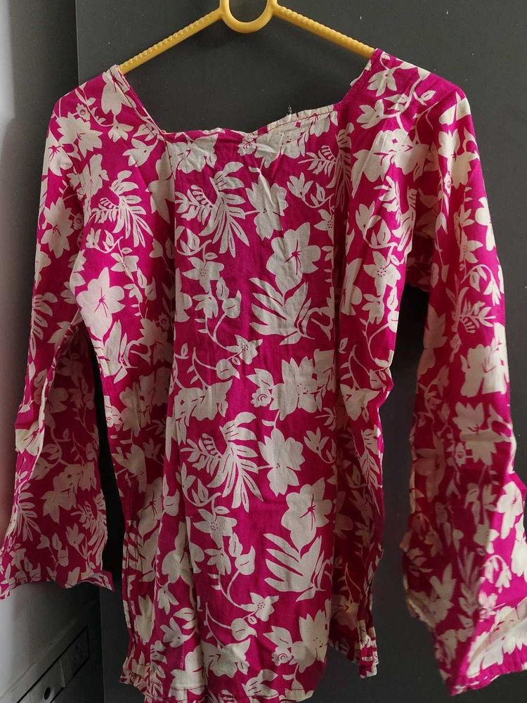 Vibrant Floral Print Kurta