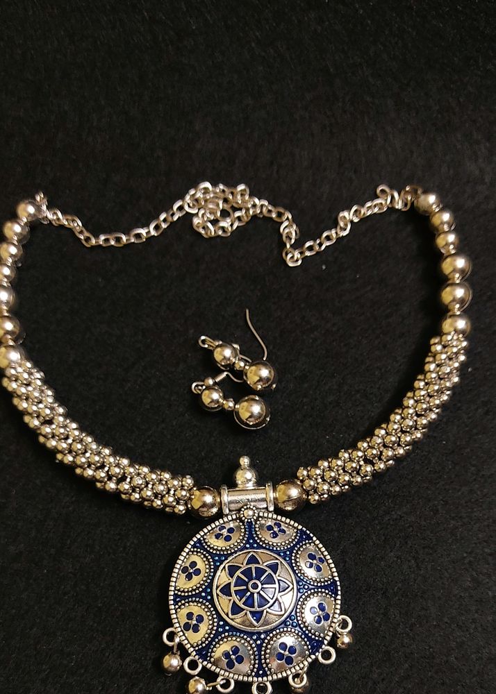 Oxidised Choker Set