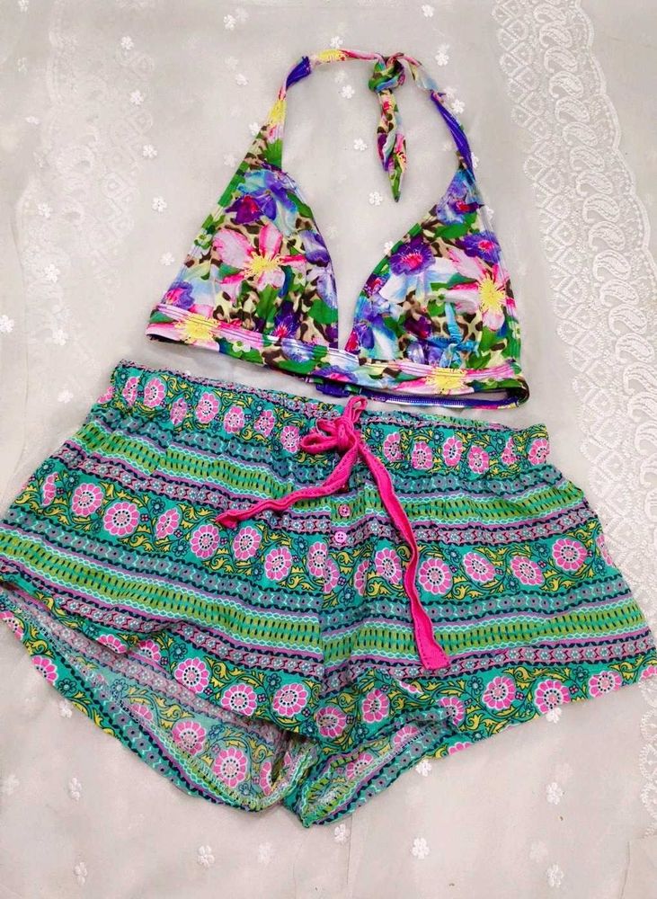 Colorful Floral Bikini Set