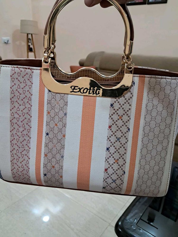 Stylish Striped Satchel