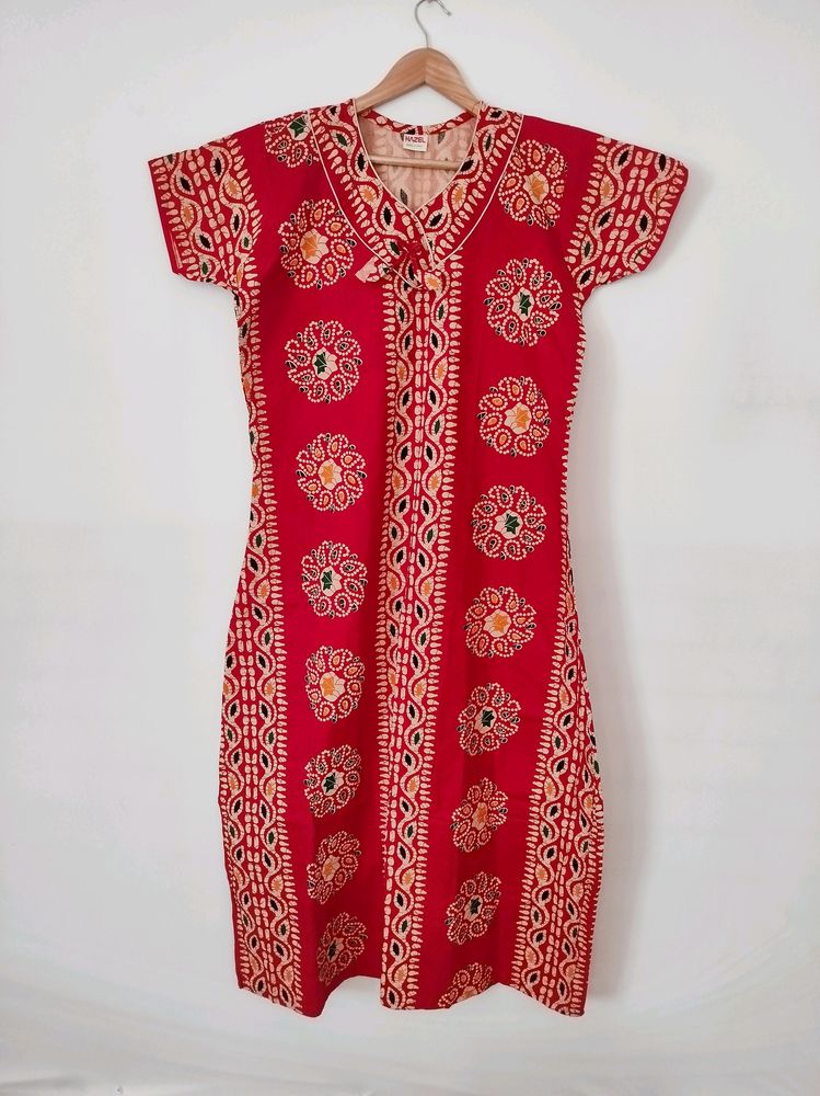Red Ptinted Nighty (Women)