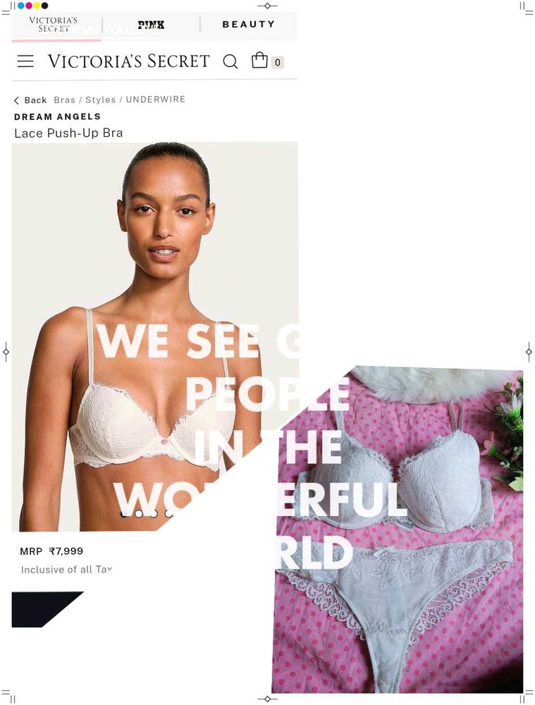 Victoria's Secret Lace Push-Up Bra Set