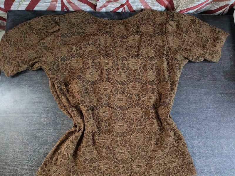 Brown Lace Sienna Top