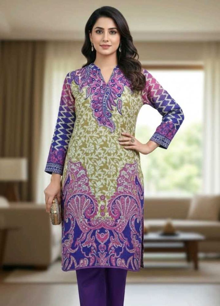 Woolen Printed Kurti