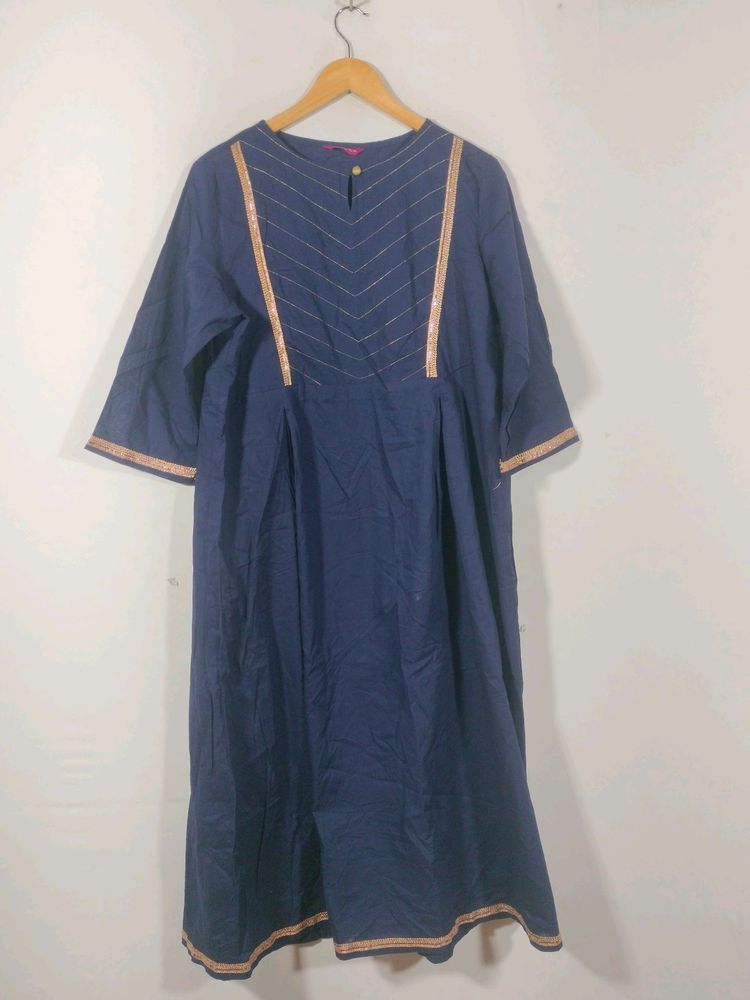 Navy Blue Casual Kurta (Women's)