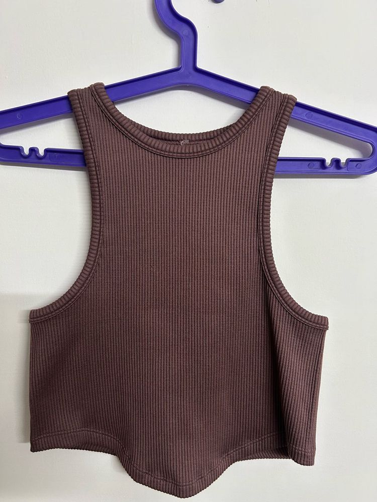 Ribbed Cropped Tank Top