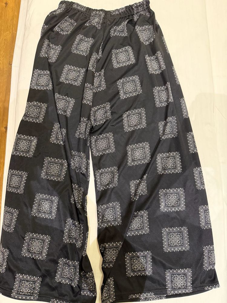 Stylish Black Printed Palazzo Pants