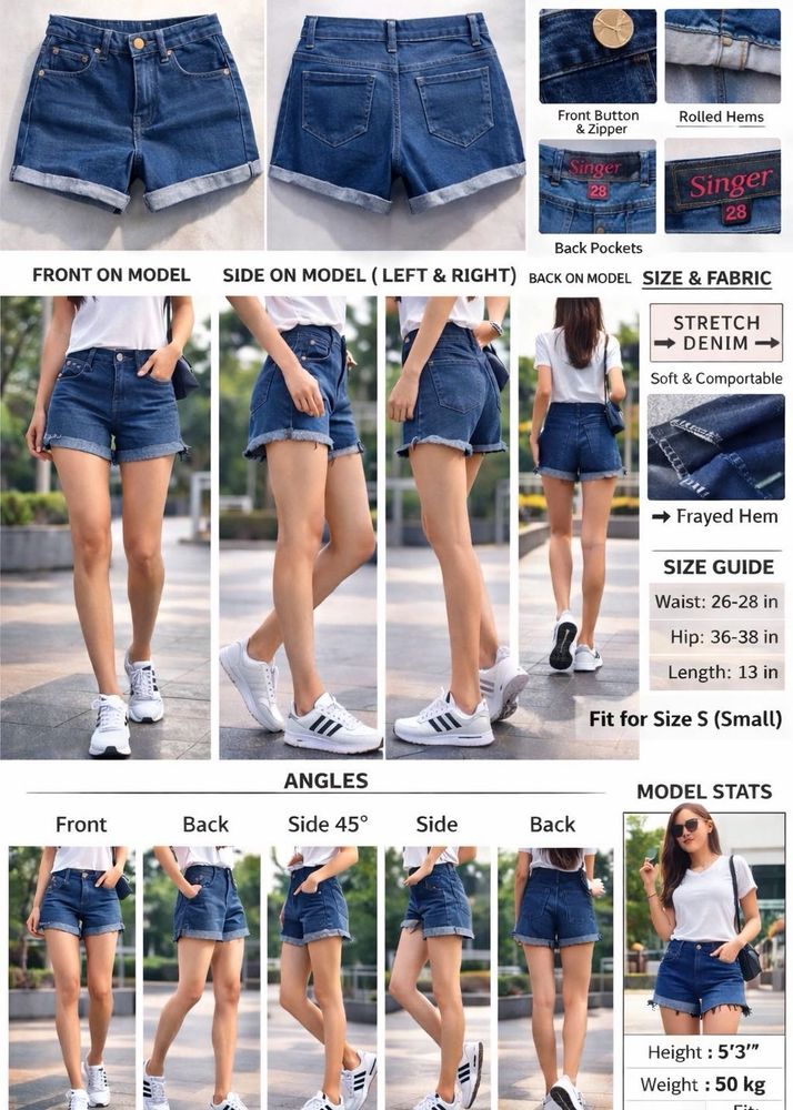 Ginger Blue Shorts for Cute Girl in v good conditi