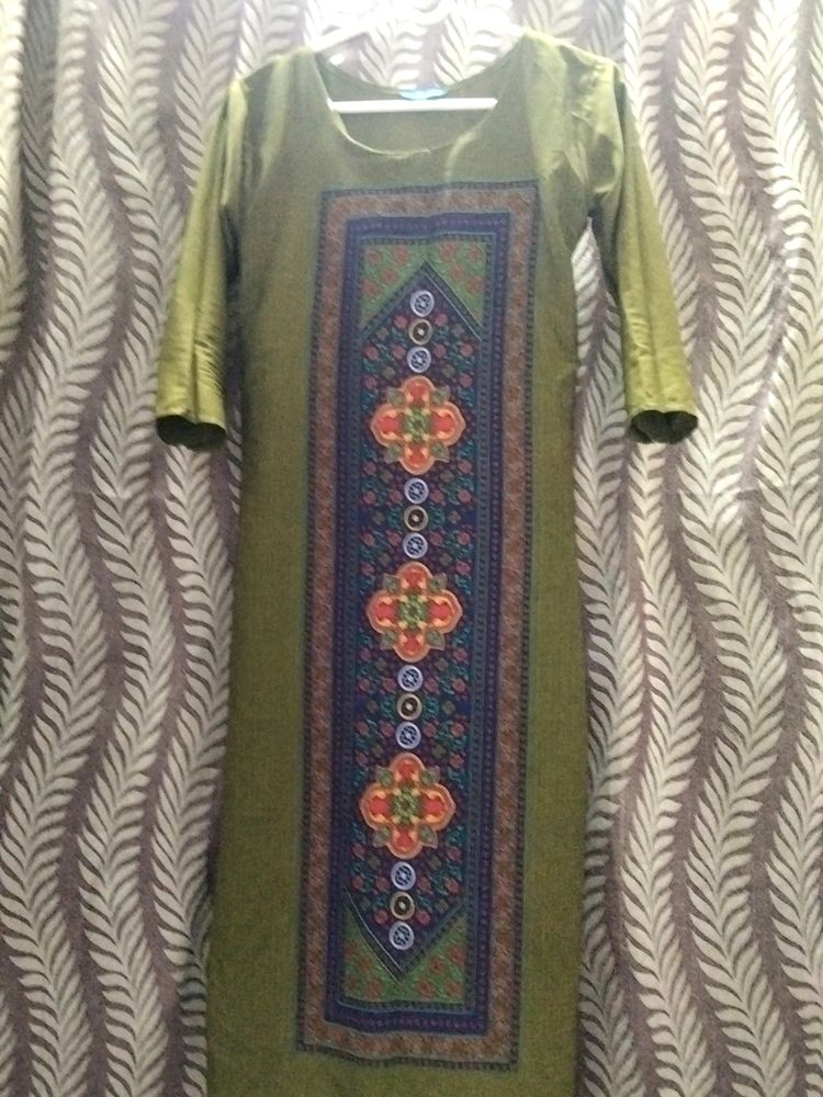 Green A Line Kurta