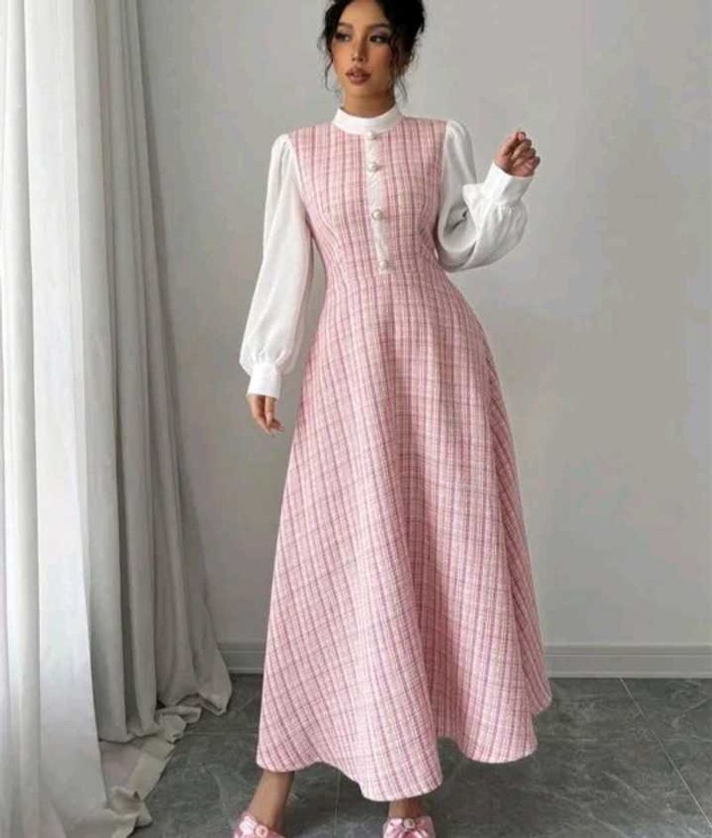 SAVANA PATCHWORK A-LINE MAXI DRESS