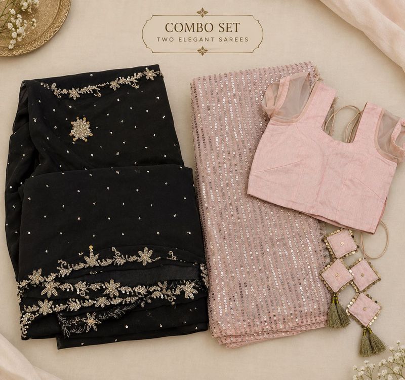 Combo Set: Two Sarees with Blouse