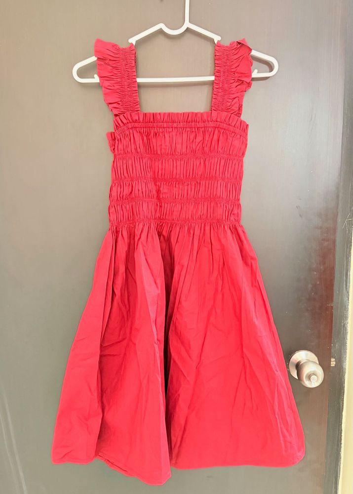 Red Smocked Dress
