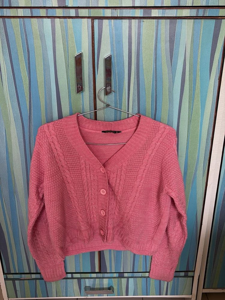 Chic Pink Knit Sweater