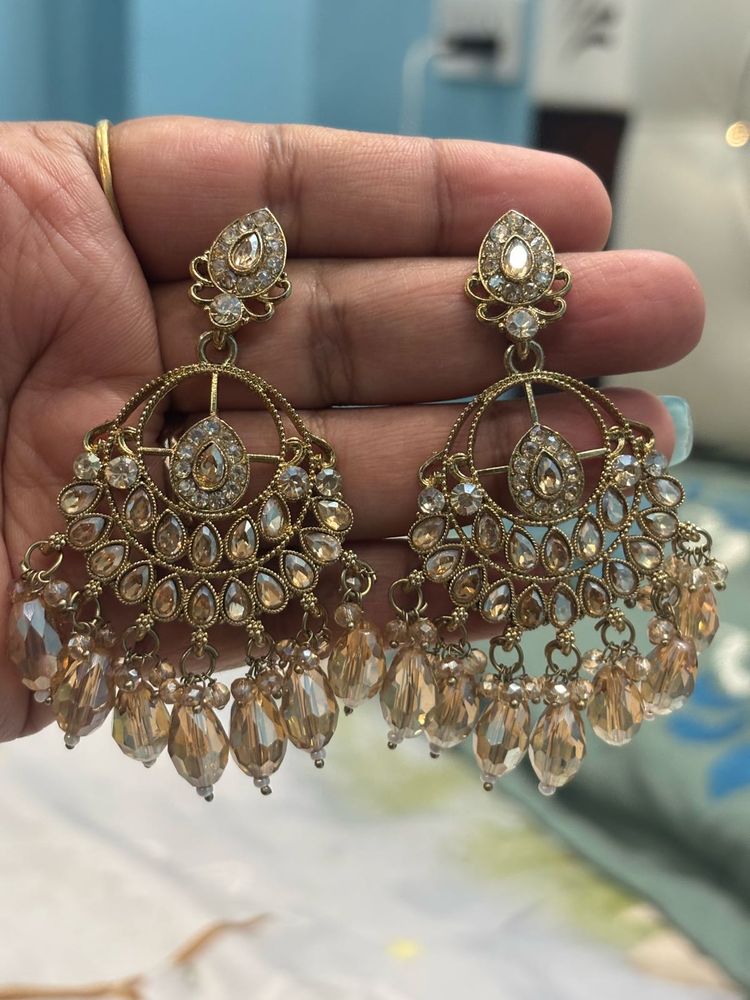 Stunning Gold Chandelier Earrings