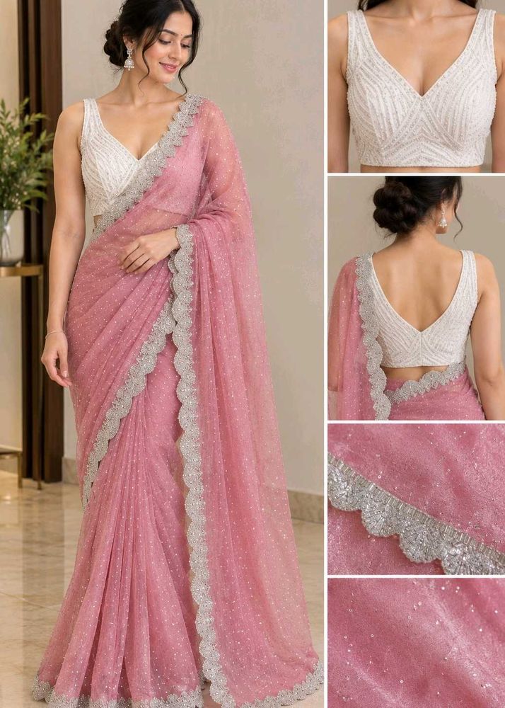 Exquisite Beaded Blouse with Jimmi Choo Saree