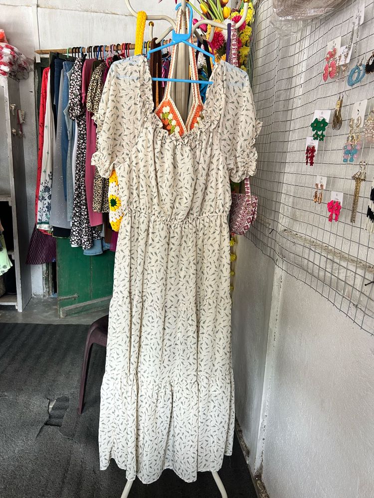 Boho Floral Print Maxi Dress