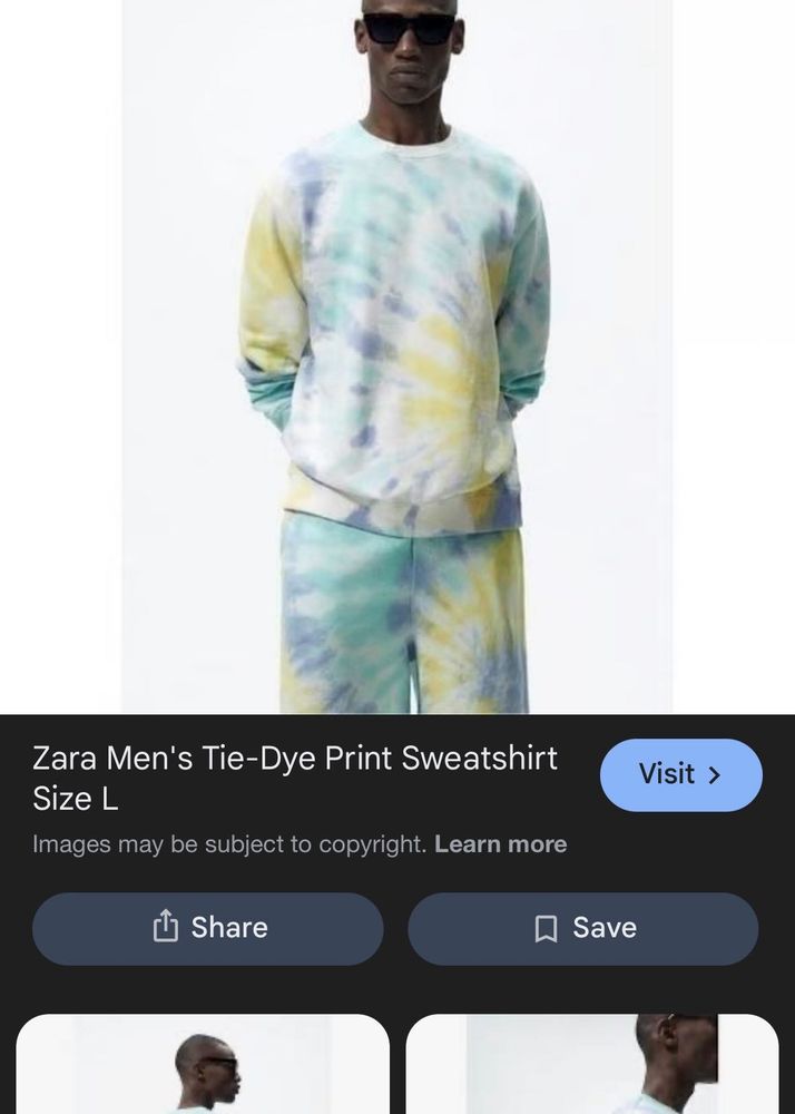 zara rainbow Tie Dye Pullover Sweater
