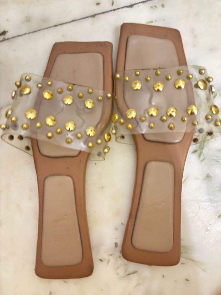 Embellished Slide Sandals
