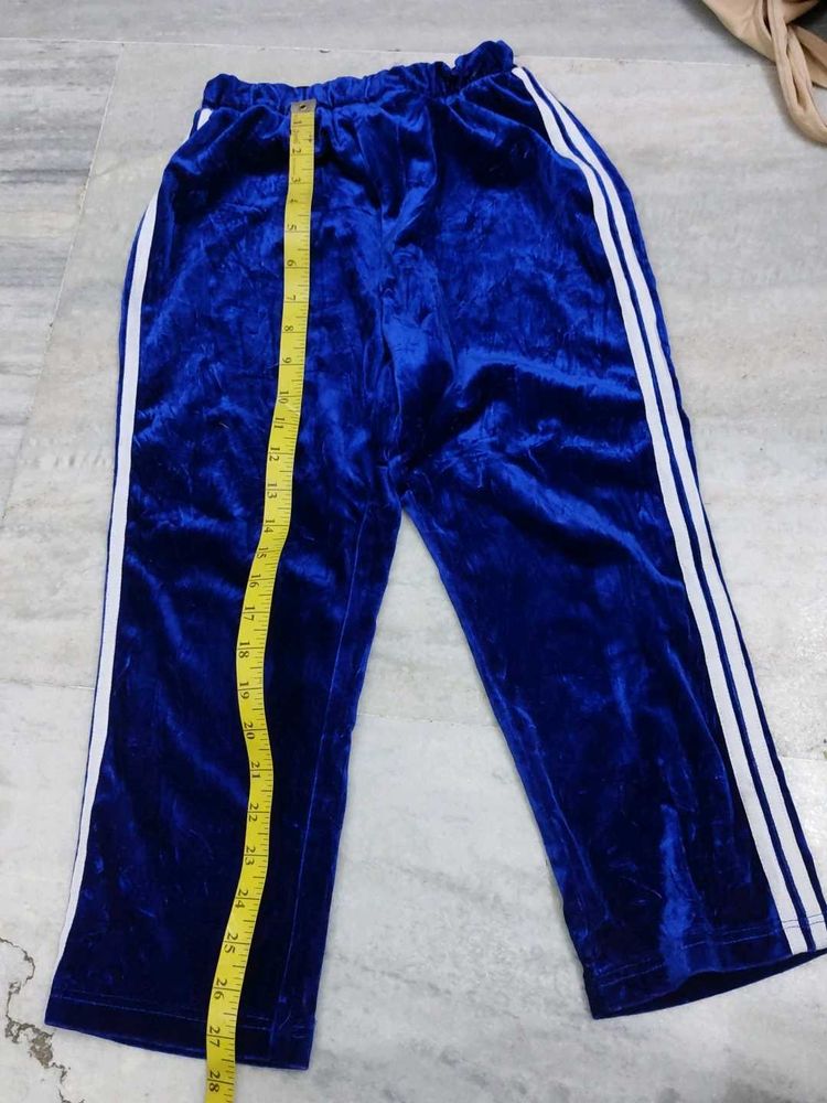 Blue Velvet Track Pants