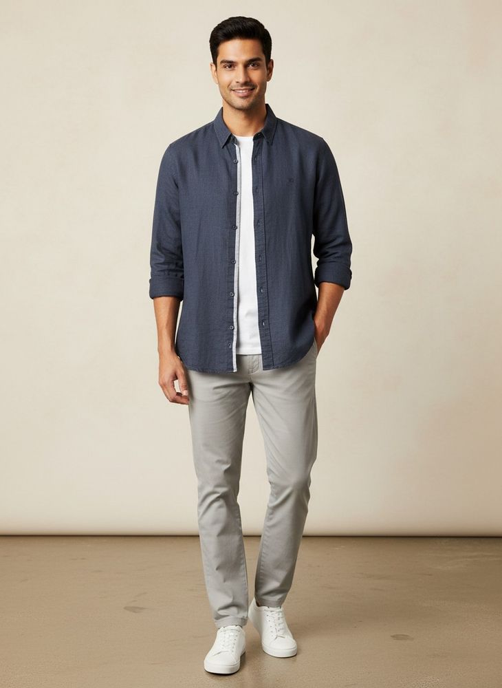 Classic Men's linen Button-Down Shirt