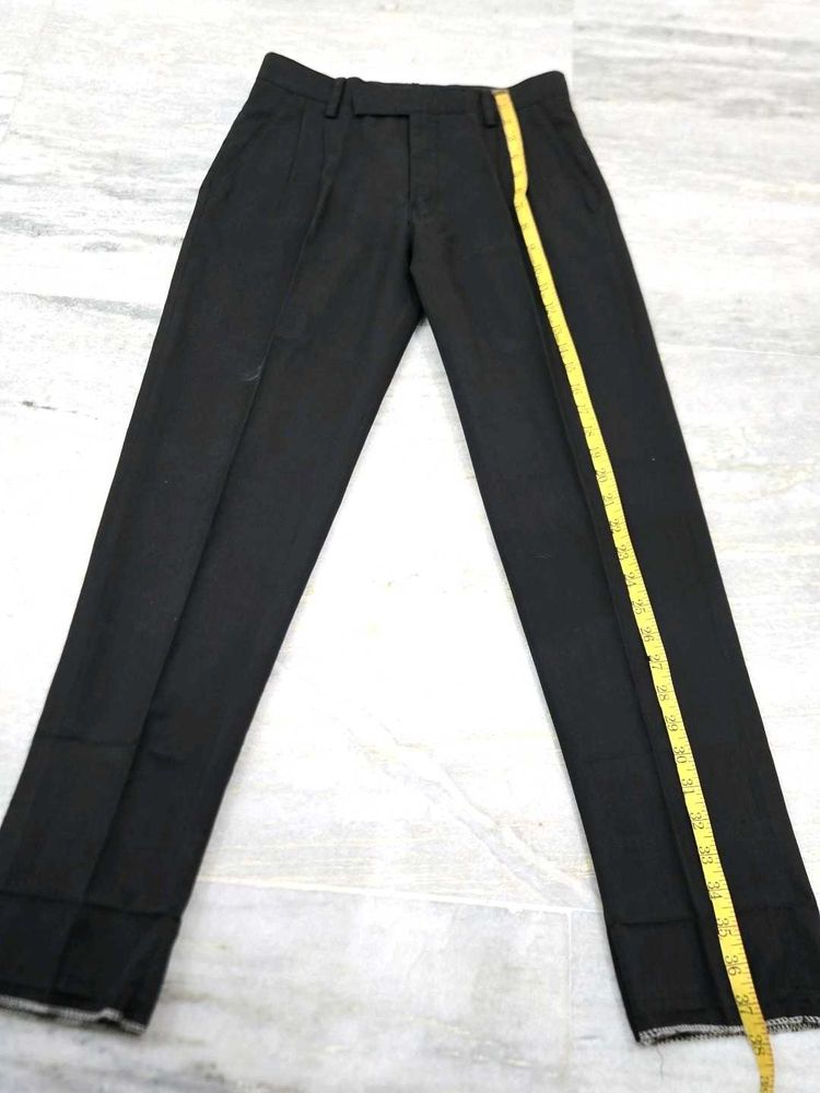 Classic Black Men's Plated Trousers Pant