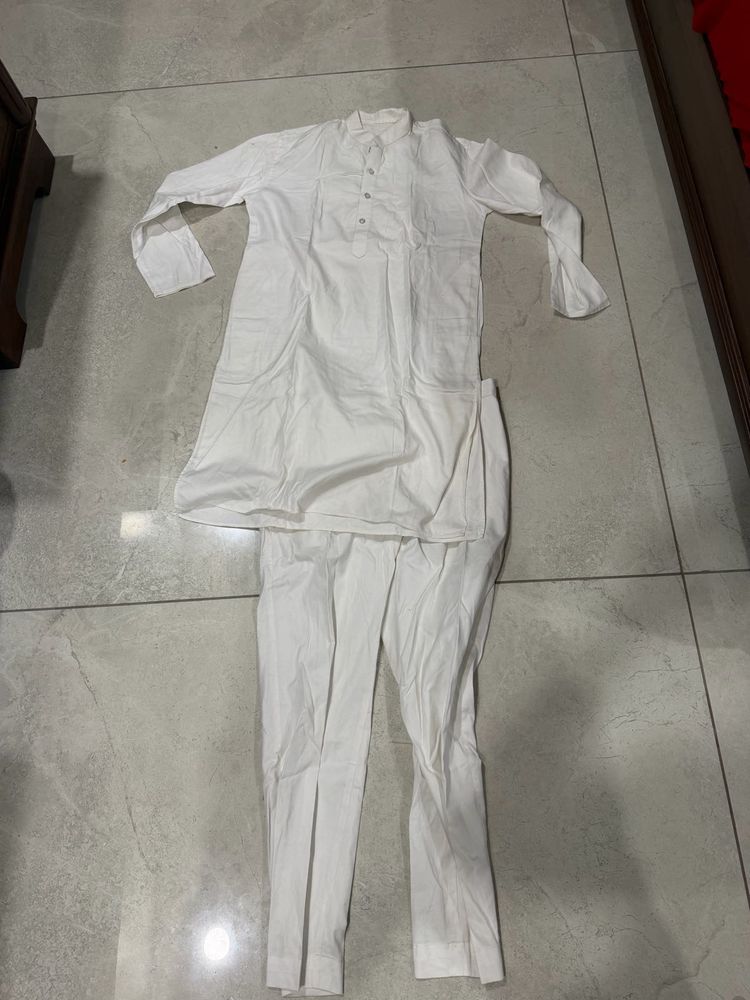 Raymond Tailored Men's White Kurta Set