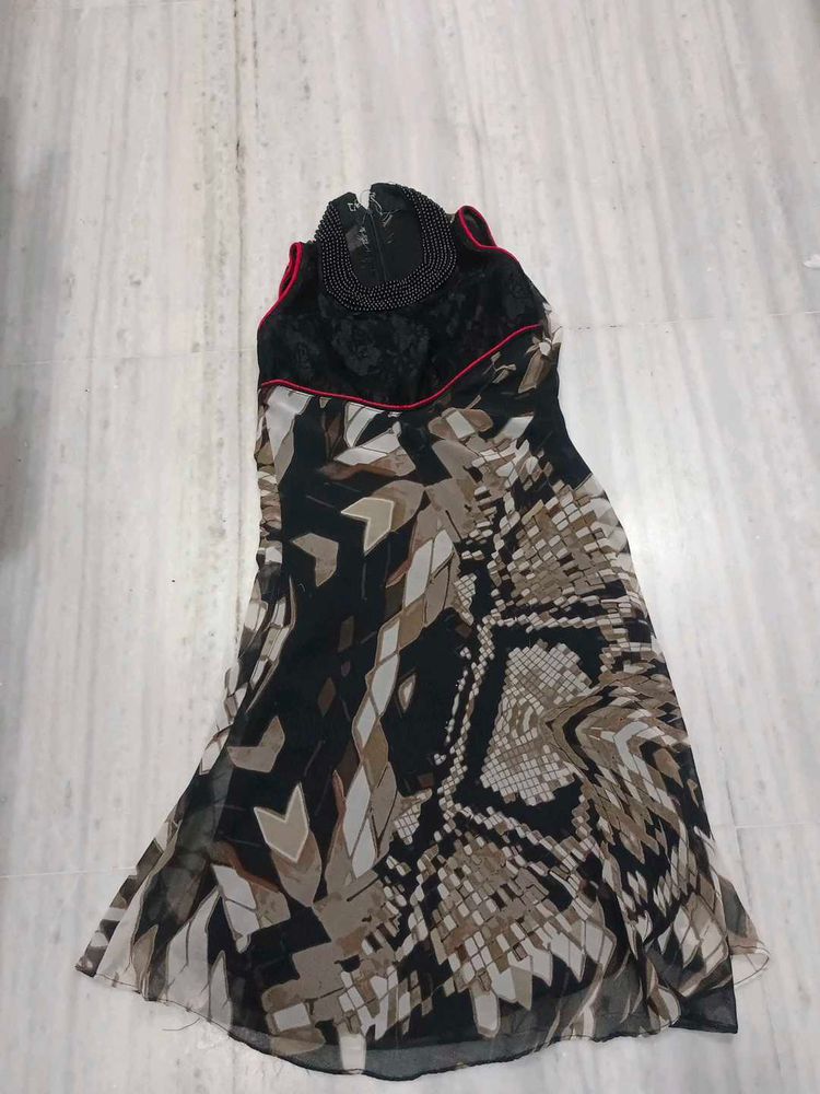 Chic Printed Sleeveless Mini Dress