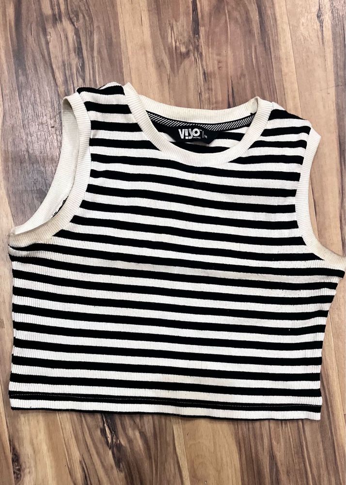 Striped Cropped Tank Top