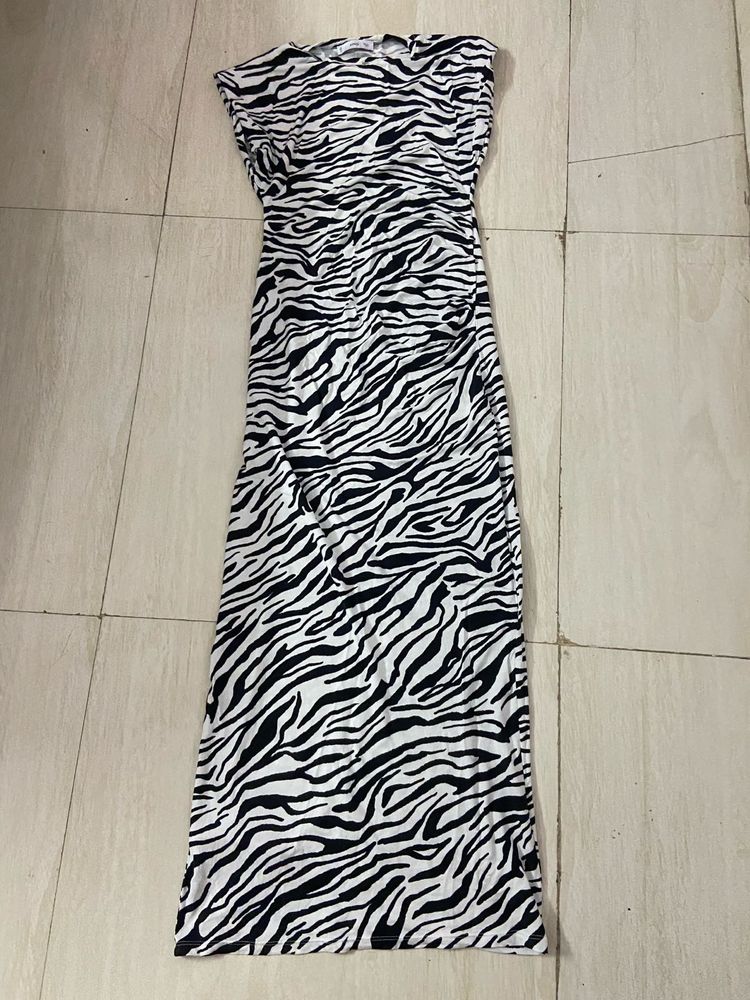 zebra print bodycon dress