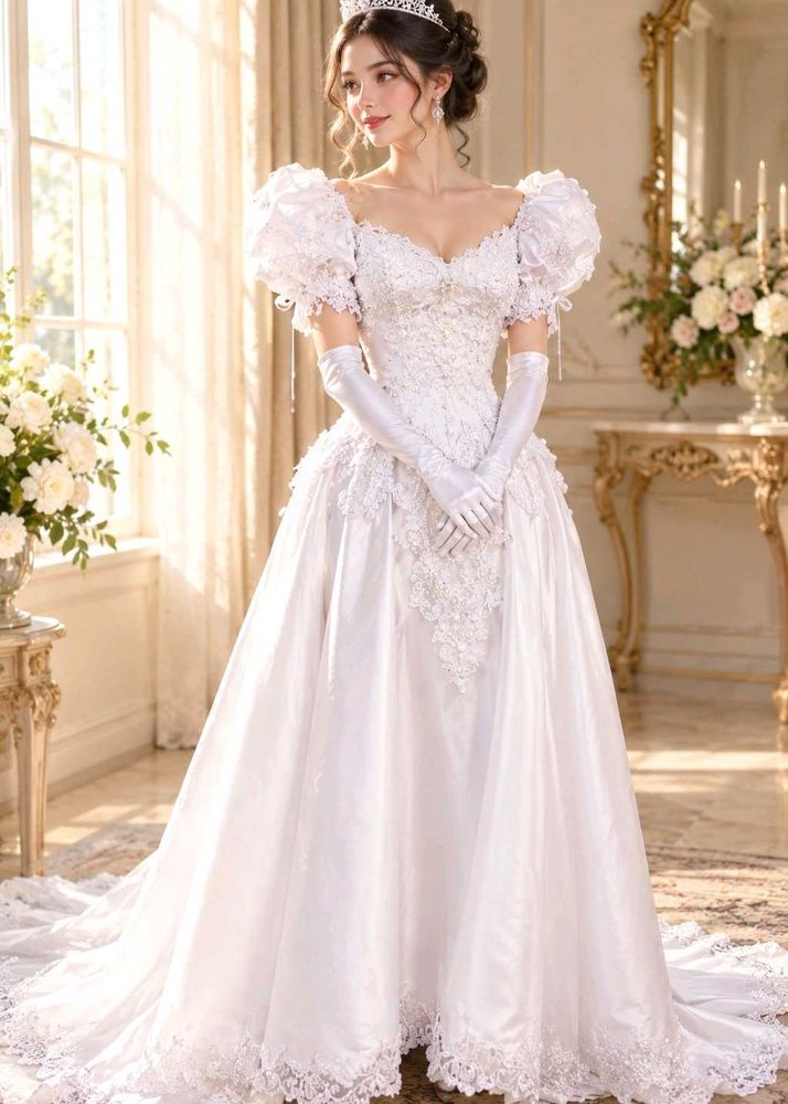 Exquisite White Bridal Gown 👑👰
