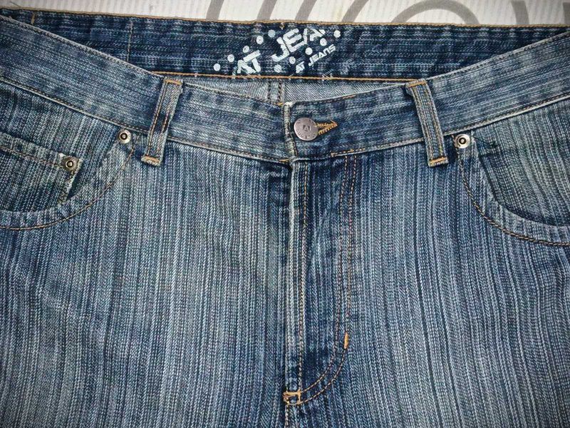 Striped Denim Jeans