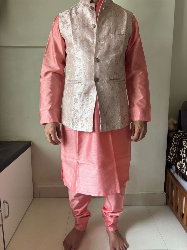 Kurta Pyjama Ethnic Jacket Set