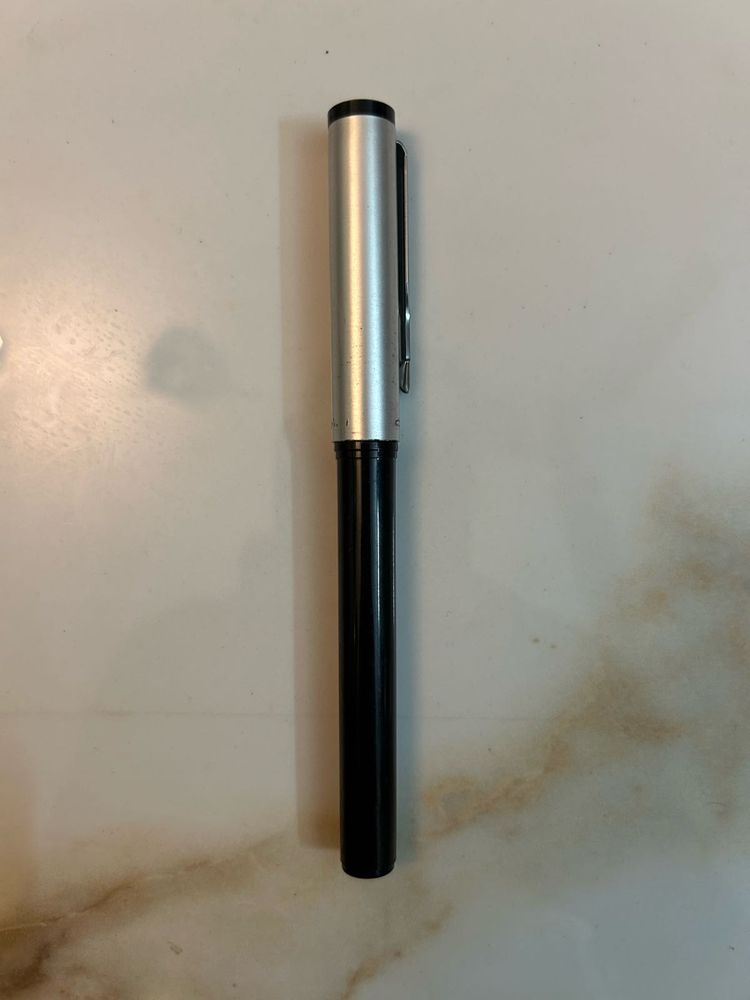 Sleek Silver &amp; Black Ballpoint Pen