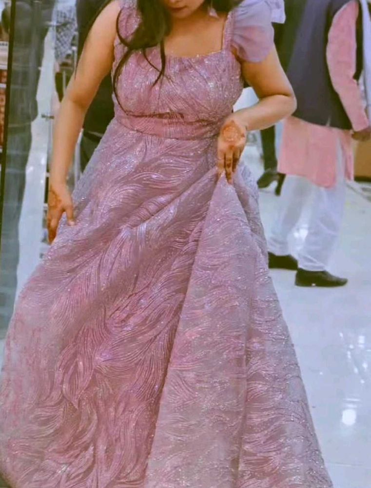 Stunning lavender Embellished Gown